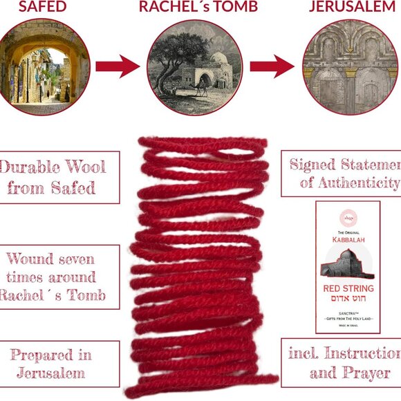 Kabbalah Red String Wool 60" for Evil Eye Protection Key Features - Picture 2 of 7